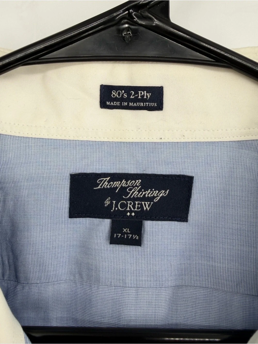 Thompson Shirtings by J.Crew Blue & White Collared Preppy Button up Shirt